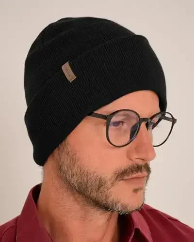 FURTALK Erkaklar Ayollar uchun Beanie Qalin Triko Unisex Qishki Shlyapa Beani Bosh Suyagi Qalpog'i - 4