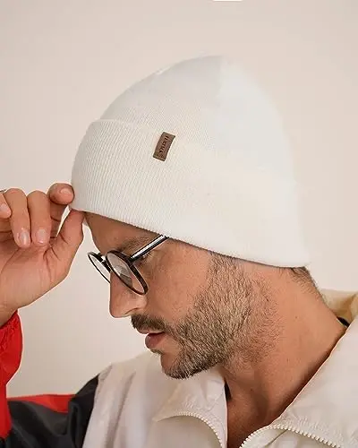 FURTALK Erkaklar Ayollar uchun Beanie Qalin Triko Unisex Qishki Shlyapa Beani Bosh Suyagi Qalpog'i - 4