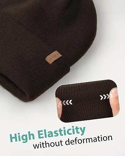 FURTALK Erkaklar Ayollar uchun Beanie Qalin Triko Unisex Qishki Shlyapa Beanies Bosh suyagi qopqog'i - FURTALK (1)