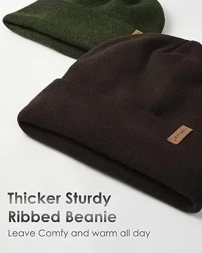 FURTALK Erkaklar Ayollar uchun Beanie Qalin Triko Unisex Qishki Shlyapa Beanies Bosh suyagi qopqog'i 