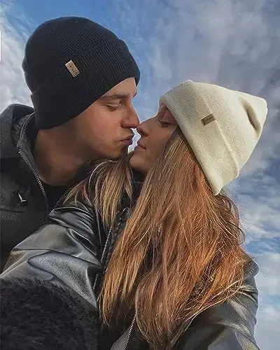 FURTALK Erkaklar Ayollar uchun Beanie Qalin Triko Unisex Qishki Shlyapa Beanies Bosh suyagi qopqog'i - 4