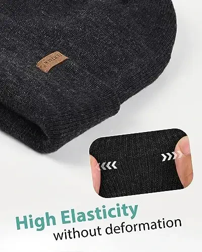 FURTALK Erkaklar ayollar uchun Beanie qalin trikotaj Unisex qishki shlyapa Beanies череп qopqog'i - 2