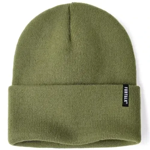 FURTALK Erkaklar Ayollar uchun Beanie Shlyapa Qishki Shlyapalar Erkaklar Ayollar uchun Yumshoq Issiq Unisex Mansjetli Beanie Trikotaj Bosh Suyagi Shapka 