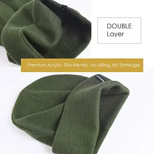 FURTALK Erkaklar Ayollar uchun Beanie Shlyapa Qishki Shlyapalar Erkaklar Ayollar uchun Yumshoq Issiq Unisex Mansjetli Beanie Trikotaj Bosh Suyagi Shapka - FURTALK (1)