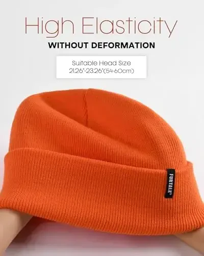 FURTALK Erkaklar Ayollar uchun Beanie Shlyapa Qishki Shlyapalar Erkaklar Ayollar Yumshoq Issiq Uniseks Manjetli Beanie Trikotaj Bosh Suyagi Qalpog'i - 3