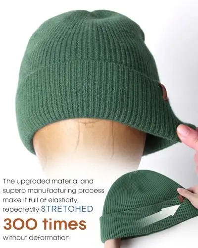 FURTALK Erkaklar ayollar uchun qishki shapkalar Fleece bilan qoplangan Beanie iliq manjetli tashqi bosh suyagi qopqog'i - 3