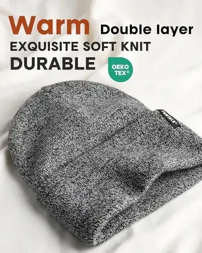 FURTALK Erkaklar Ayollar uchun Qishki Shlyapa Ayollar Erkaklar Yumshoq Issiq Unisex Manjetli Shlyapa Trikotaj Bosh Suyagi Qalpog'i - 2