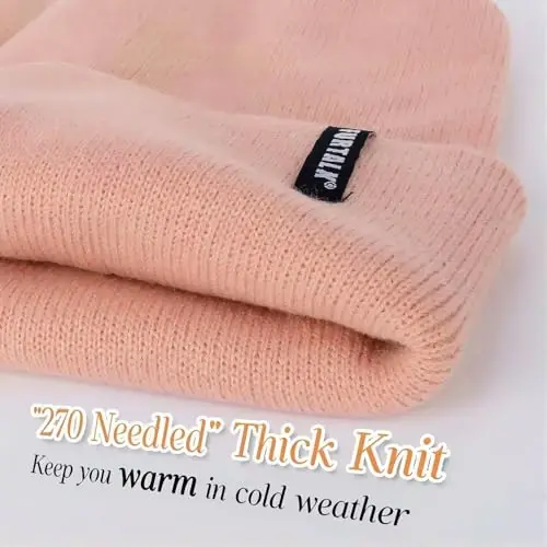 FURTALK Erkaklar Ayollar uchun Qishki Shlyapa Yumshoq Issiq Unisex Manjetli Beanie Trikotaj Bosh Suyagi Qalpog'i - 2