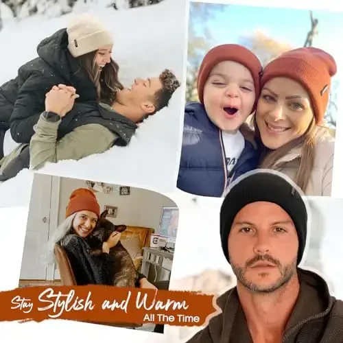 FURTALK Erkaklar Ayollar uchun Qishki Shlyapa Yumshoq Issiq Unisex Qo'lqop Beanie Trikotaj Bosh Suyagi Qalpog'i - 4