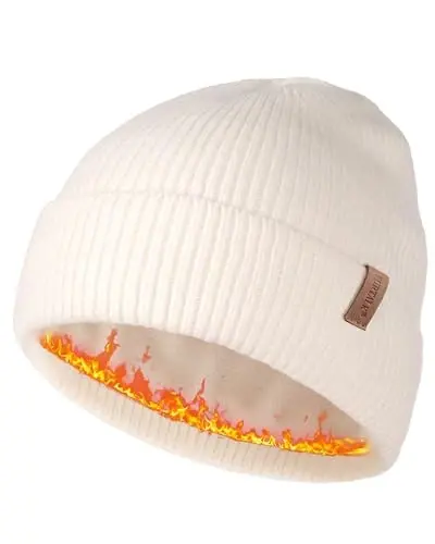 FURTALK Erkaklar Ayollar uchun Qishki Shlyapalar Fleece Astarlı Beanie Issiq Manşetli Tashqi Bosh Suyagi Shapka 