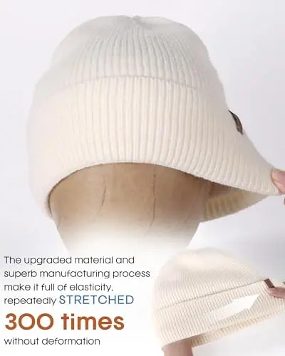 FURTALK Erkaklar Ayollar uchun Qishki Shlyapalar Fleece Astarlı Beanie Issiq Manşetli Tashqi Bosh Suyagi Shapka - 3