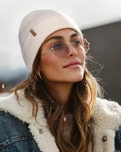 FURTALK Erkaklar Ayollar uchun Qishki Shlyapalar Fleece Astarlı Beanie Issiq Manşetli Tashqi Bosh Suyagi Shapka - 4
