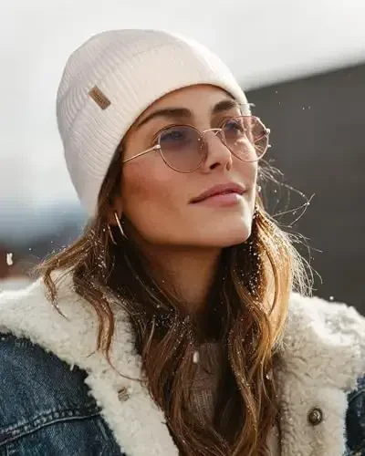 FURTALK Erkaklar Ayollar uchun Qishki Shlyapalar Fleece Astarlı Beanie Issiq Manşetli Tashqi Bosh Suyagi Shapka - 4