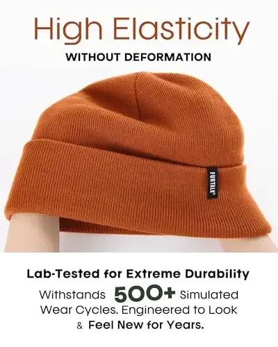 FURTALK Erkaklar va Ayollar uchun Beanie Dubulg'asi. Qishki Dubulg'alar. Yumshoq, iliq, uniseks manjetli, to'qilgan dubulg'a. - 5