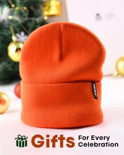 FURTALK Beanie Hat for Men Women Winter Hats for Women Men Soft Warm Unisex Cuffed Beanie Knitted Skull Cap - 4