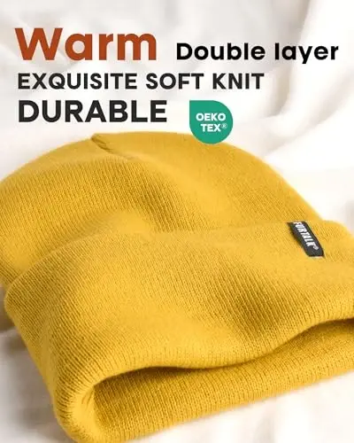 FURTALK Beanie Hat for Men Women Winter Hats for Women Men Soft Warm Unisex Cuffed Beanie Knitted Skull Cap - 2