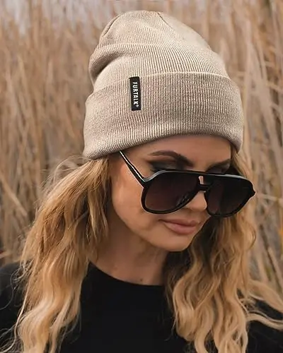 FURTALK Beanie Hat for Men Women Winter Hats for Women Men Soft Warm Unisex Cuffed Beanie Knitted Skull Cap - 6