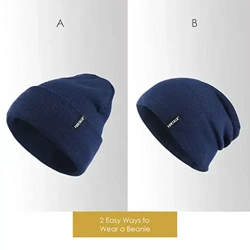 FURTALK Beanie Hat for Men Women Winter Hats for Women Men Soft Warm Unisex Cuffed Beanie Knitted Skull Cap - 3