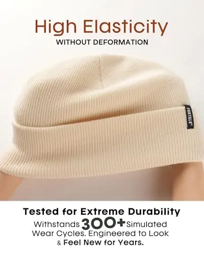 FURTALK Beanie Hat for Men Women Winter Hats for Women Men Soft Warm Unisex Cuffed Beanie Knitted Skull Cap - 4