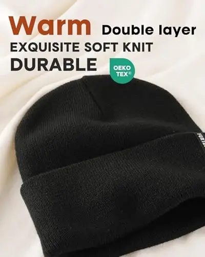 FURTALK Beanie Hat for Men Women Winter Hats for Women Men Soft Warm Unisex Cuffed Beanie Knitted Skull Cap - 1