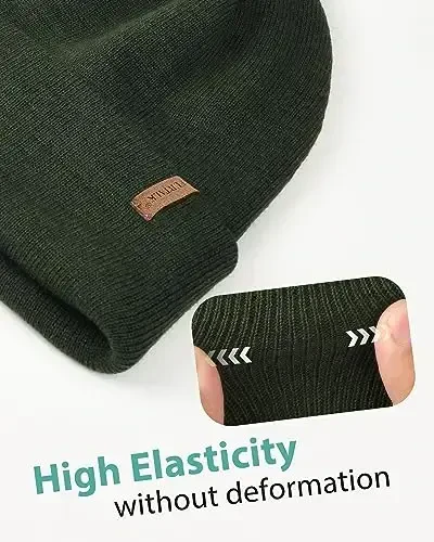 FURTALK Beanie for Men Women Cuffed Thick Knitted Unisex Winter Hat Beanies Skull Cap - FURTALK (1)