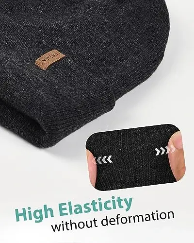 FURTALK Beanie for Men Women Cuffed Thick Knitted Unisex Winter Hat Beanies Skull Cap - 2