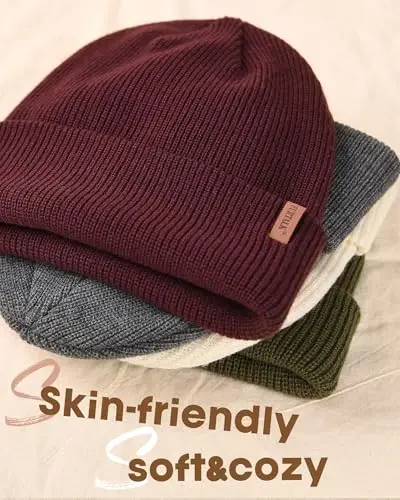 FURTALK Beanie Hats for Women Men Winter Hats Womens Knitted Slouchy Beanies Cuffed Skull Cap Warm Ski Hat - 6