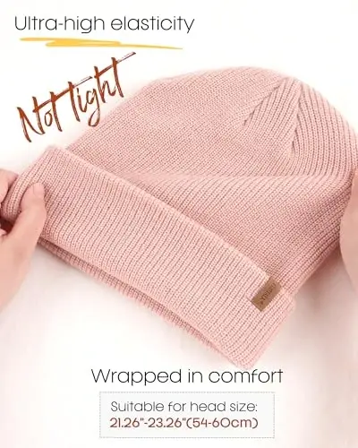 FURTALK Beanie Hats for Women Men Winter Hats Womens Knitted Slouchy Beanies Cuffed Skull Cap Warm Ski Hat - 3