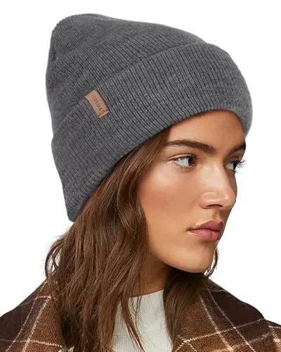 FURTALK Beanie Hats for Women Men Winter Hats Womens Knitted Slouchy Beanies Cuffed Skull Cap Warm Ski Hat - 1