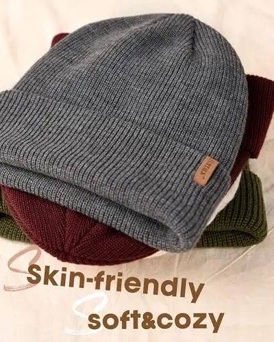 FURTALK Beanie Hats for Women Men Winter Hats Womens Knitted Slouchy Beanies Cuffed Skull Cap Warm Ski Hat - 6