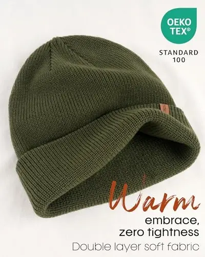 FURTALK Beanie Hats for Women Men Winter Hats Womens Knitted Slouchy Beanies Cuffed Skull Cap Warm Ski Hat - 2