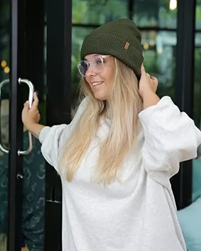 FURTALK Beanie Hats for Women Men Winter Hats Womens Knitted Slouchy Beanies Cuffed Skull Cap Warm Ski Hat - 5