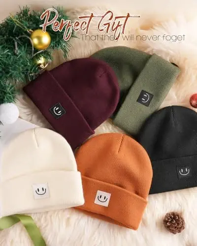 FURTALK Unisex Beanie for Women Men Knit Cuffed Winter Hats Soft Warm Cute Ski Skull Caps - MODAZONE (1)