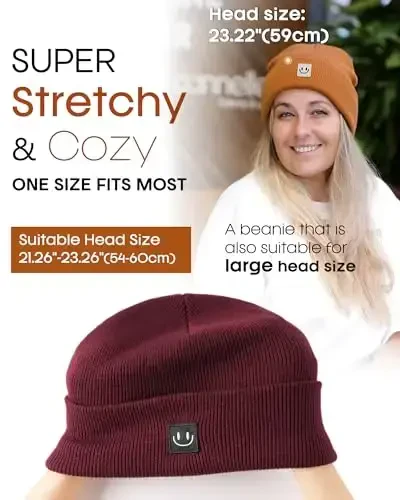 FURTALK Unisex Beanie for Women Men Knit Cuffed Winter Hats Soft Warm Cute Ski Skull Caps - 3