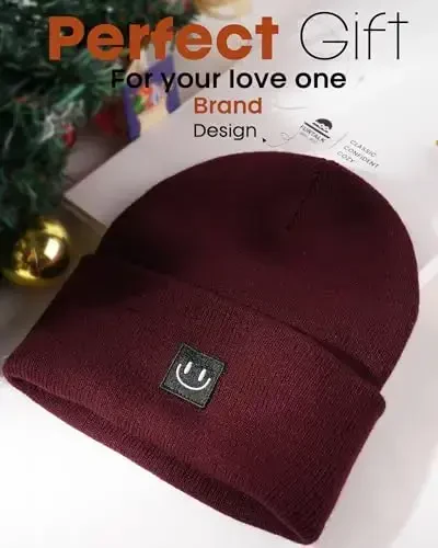 FURTALK Unisex Beanie for Women Men Knit Cuffed Winter Hats Soft Warm Cute Ski Skull Caps - 5