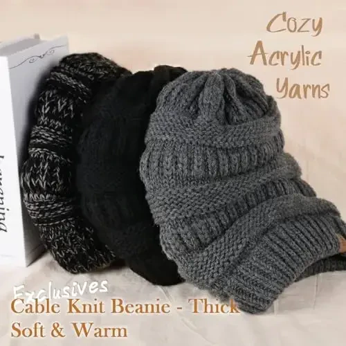 FURTALK Womens Winter Knit Slouchy Beanie Hat Warm Knitted Skull Ski Cap Hats for Women - 4