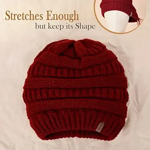 FURTALK Womens Winter Knit Slouchy Beanie Hat Warm Knitted Skull Ski Cap Hats for Women - 3