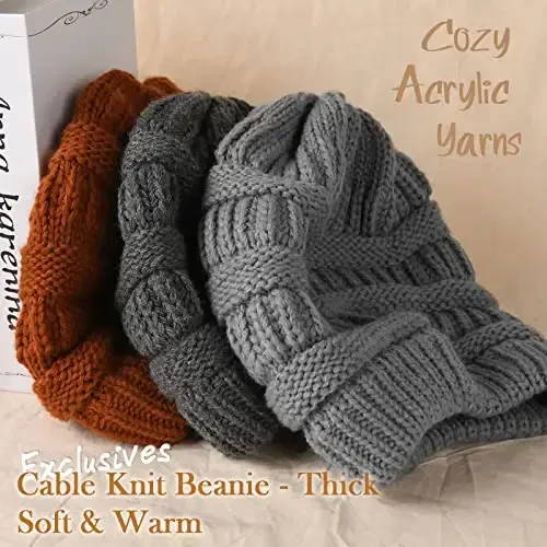 FURTALK Womens Winter Knit Slouchy Beanie Hat Warm Knitted Skull Ski Cap Hats for Women - 2