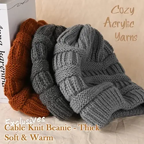 FURTALK Womens Winter Knit Slouchy Beanie Hat Warm Knitted Skull Ski Cap Hats for Women - Modazone (1)