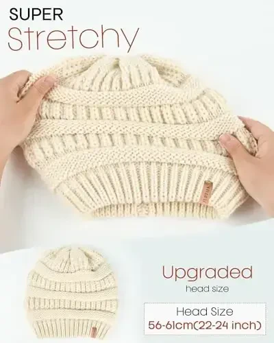 FURTALK Womens Winter Knit Slouchy Beanie Hat Warm Knitted Skull Ski Cap Hats for Women - 3