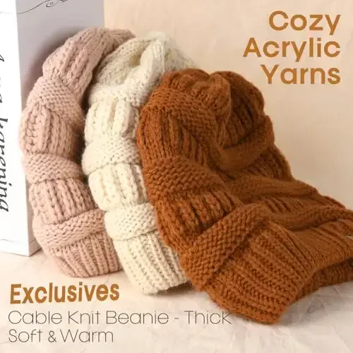 FURTALK Womens Winter Knit Slouchy Beanie Hat Warm Knitted Skull Ski Cap Hats for Women - 4