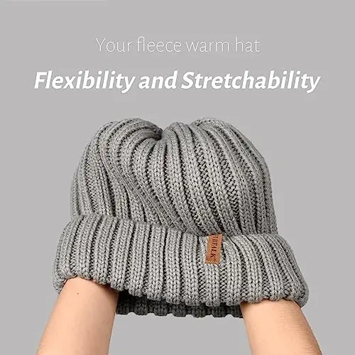 FURTALK Winter Hats for Women Fleece Lined Beanie Knit Chunky Womens Snow Cap - FURTALK (1)