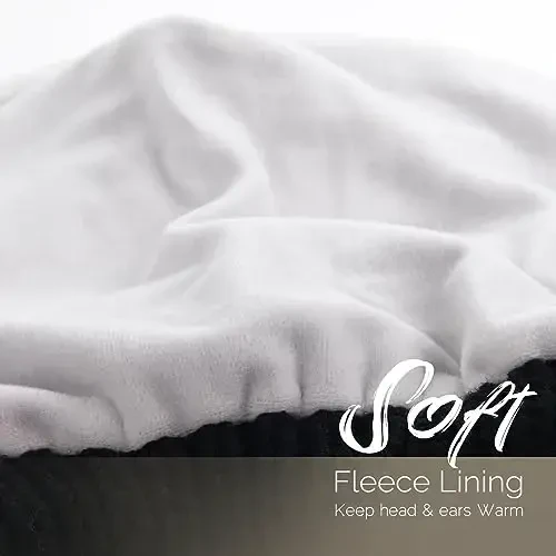 FURTALK Winter Hats for Women Fleece Lined Knit Beanie Hats Slouchy Warm Beanies Ski Skull Cap - 3