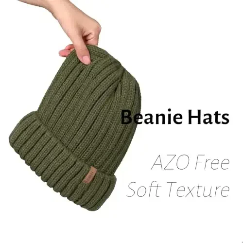 FURTALK Winter Hats for Women Fleece Lined Beanie Knit Chunky Womens Snow Cap - 4