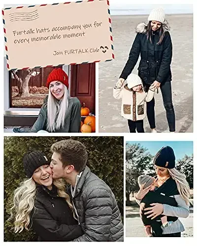 FURTALK Winter Hats for Women Fleece Lined Beanie Knit Chunky Womens Snow Cap - 6