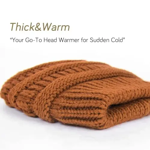 FURTALK Winter Beanie Hat for Women Satin Lined Cable Knit Chunky Slouchy Beanies Skull Warm Cap - 3