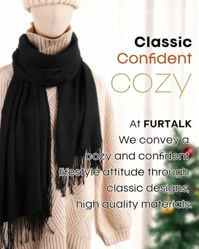 FURTALK Winter Scarf for Women PasModazoneina Shawl Wraps CasModazoneere Feel Warm Fashion Blanket Scarves Gifts - 5
