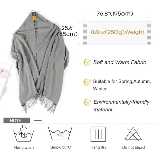 FURTALK PasModazoneina Shawl Wraps CasModazoneere Feel Blanket Scarves Fashion Scarf for Women Evening Wedding Bridesmaid Gifts - 5
