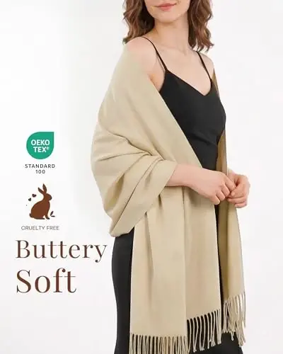 FURTALK PasModazoneina Shawl Wraps CasModazoneere Feel Blanket Scarves Fashion Scarf for Women Evening Wedding Bridesmaid Gifts - 4