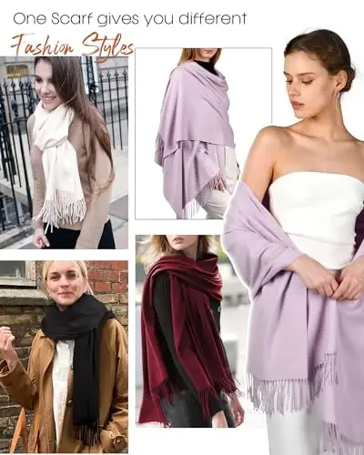 FURTALK PasModazoneina Shawl Wraps CasModazoneere Feel Blanket Scarves Fashion Scarf for Women Evening Wedding Bridesmaid Gifts - 3